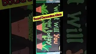 Board Decoration 🪴🌺ideas for School#trending #art#school #decoration#ytshorts