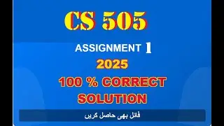 cs 505 assignment 1 solution fall 2025