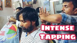 Strong tapping head massage by Reiki Master's staff | Indian Massage
