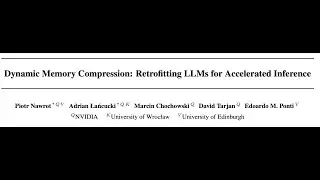 Dynamic Memory Compression: Retrofitting LLMs for Accelerated Inference