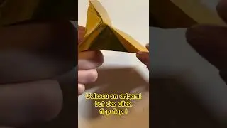 L&rsquo;oiseau en origami bat des ailes, flap flap ! #origami #arts cr&eacute;atifs