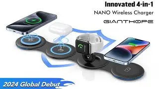 2024 Global Debut Nano 4 in 1 #Wireless Charger for #Apple Multiple Devices, 30W Foldable Travel