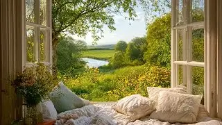 Spring Window ASMR 🌸 Calming Birdsong & Countryside Ambience for Immediate Stress, Anxiety Reduction