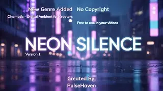 Neon Silence Version 1 | Cinematic Digital Ambient | No Copyright Music | PulseHaven