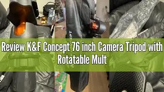 Review K&F Concept 76 inch Camera Tripod with Rotatable Multi-Angle Center Column,Lightweight Travel
