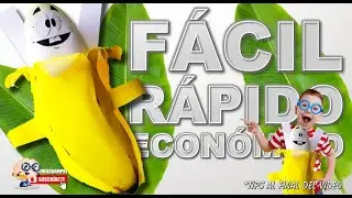 🎃Fácil🍌 DISFRAZ DE BANANO🐒 con Fomi Termoformado👇🏻Una idea agradable que a los niños encantará #fomi