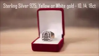 Solid Freemason Signet ring   Masonic pillars Boaz and Jachin review