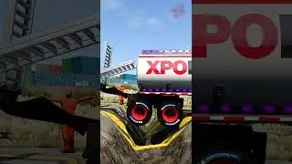Truck Tow Trailers vs Potholes #short #beamng #beamngdrive #trucksvs