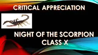 Critical Appreciation Of Night Of The Scorpion|@AG-EDUCATION