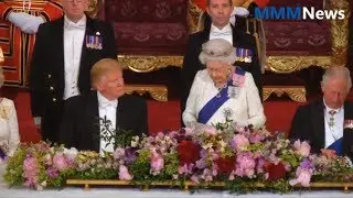 World news |  Queen hosts Trumps at opulent banquet