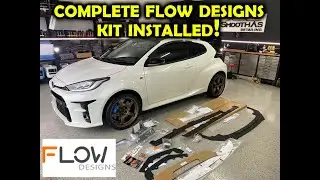Flow Design GR Yaris Complete Kit | Splitter Install | Wing Extension | Rear Diffuser