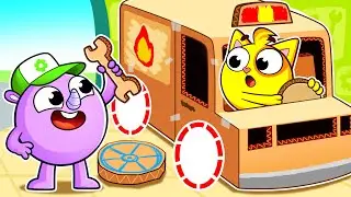 Cardboard Car Adventure Song | Kids Songs And Nursery Rhymes by Baby Zoo Karaoke