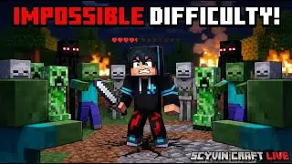 Surviving Minecraft’s IMPOSSIBLE Difficulty… LIVE