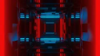 VisionKanal 4K – Футуристический Неоновый Тоннель 🔴🔵 | Гипнотический 4K Луп Без Звука [2 Часа]