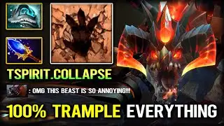 100% TRAMPLE EVERYHING | Offlane GOD Collapse Primal Beasy | Shiva's Guard + Aghs Scepter Build DotA