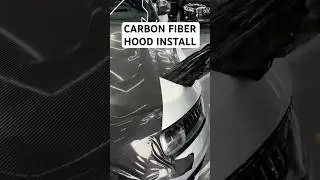 Gloss Carbon Fiber Hood Install #carbonfiber #diy #install #wrap #carwrap #install #custom #cars