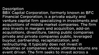 BBX BBX Capital Corporation BBX buy or sell Buffett read basic