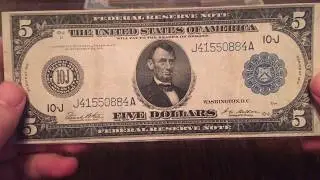 1914 $5 Federal reserve note