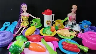 16 Minutes Satisfying with Unboxing Picnic and Tea Party Set with Barbie / It's fun and colorful