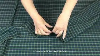 Cotton Check Fabric Green & Navy