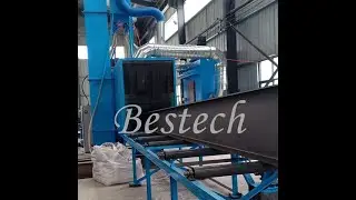 Steel H Beam Surface Rust Removal Shot Blasting Machine,Roller Conveyor Shot Blasting Machine