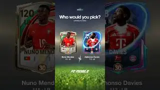 Nuno Mendes 115 LB vs Alphonso Davies 113 LB | FC Mobile #fcmobile #shorts