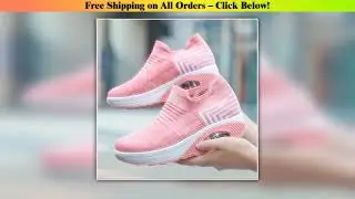 2025 new women's sports shoes Joker ladies breathable fly woven lightweight mother shoes air