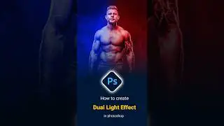 How to create a dual light effect using Adobe Photoshop #photoshop