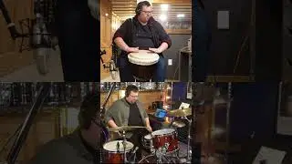 Getting #tribal with this #djembe and #drums groove. #percussion #studiodrummer #homestudio #drummer