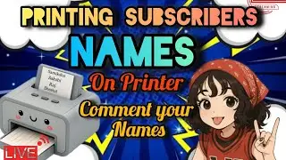 Artland Express live! PRINTING SUBSCRIBERS NAME ON PRINTER #shortsfeed #name #art #live #trending