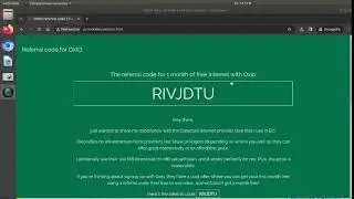 How to get free month of internet with referral code for Oxio