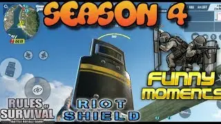 Season 4 Rules of Survival (ROS)  | Riot Shield  | Funny Moments !!!