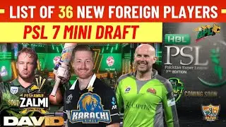 PSL 2022 Mini Draft player list foreign Players