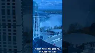Hilton hotel Niagara Falls view Canada and US