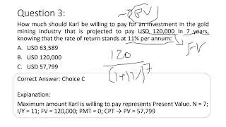 2020/21 CFA&reg; Level 1 - Quantitative Methods - Time Value of Money -  5 MCQ with Explanation