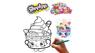 Как нарисовать милый торт  shopkens   / учимся рисовать / легко для начинающих / техники и советы/