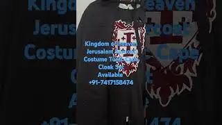 Kingdom of heaven surcoat costume Jerusalem Tunic Cape Cloak Halloween Reenactment Fantasy Gothic