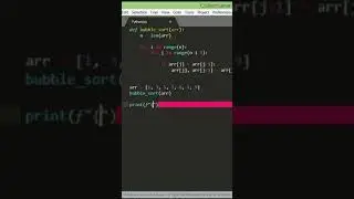 Bubble Sort Algorithm in Python #shorts  #python #coding