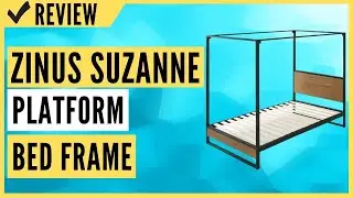 ZINUS Suzanne Metal and Wood Canopy Platform Bed Frame