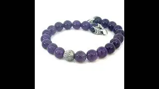David Yurman Amethyst Spiritual Beads Bracelet 8