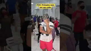 PRIMEIRA VEZ EM UM CULTO EVANG&Eacute;LICO | #shorts