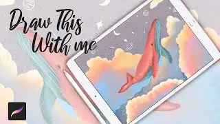 Procreate Tutorial | Whale And Clouds On iPad | Illustration On Procreate
