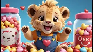 🦁 Five Little Lions in Candyland 🍭🎶 | Fun Counting & Learning Song for Toddlers