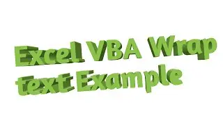 Excel VBA Wrap text Example