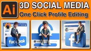 Trending Social Media Profile Name Photo Editing | How To Create 3D Ai Social Media Image |