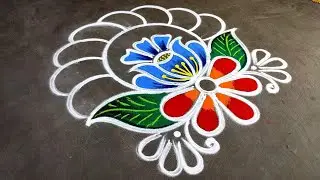 Newyear beautiful rangoli designs 2026|Newyear muggulu designs|newyear big rangoli |Amazing rangoli