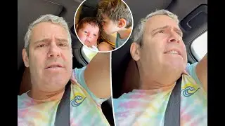 Andy Cohen tries to keep his cool as his kids scream in the back seat