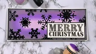 Purple and Black Snowflake Christmas Slimline Card | 12 Weeks of Christmas Week 5