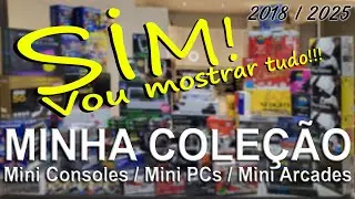 INCRÍVEL! Vou mostrar toda a minha coleção de Mini Consoles, Mini PCs e Mini Arcades + Itens bônus.