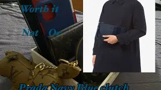 Review Prada Navy blue men&rsquo;s Clutch bag. (Worth it or Not)